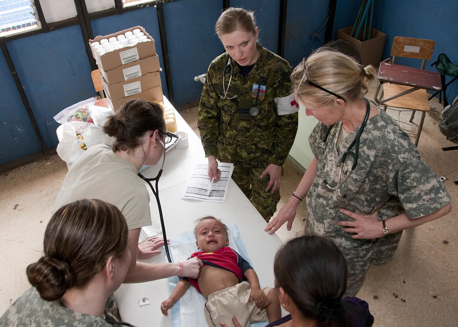 A nurse caring for a patient at a community health clinic
