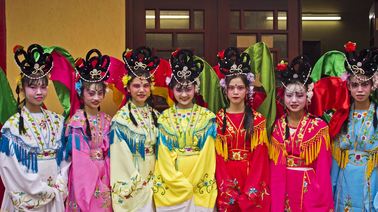 Performers celebrating at a community arts and culture festival